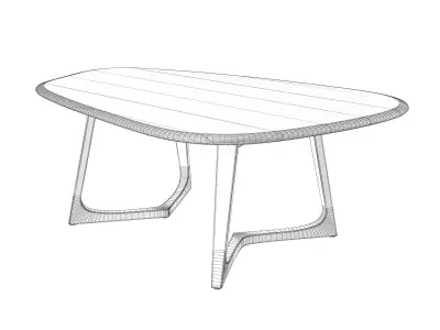 Twist Stone Coffee Tables 3D model