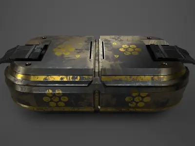 Sci-Fi Chest Game Ready Low-poly 3D model