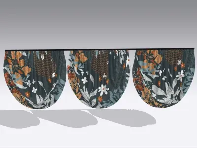 Curtain Low-poly 3D model
