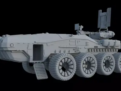 Sci-Fi Reconnaissance vehicle 3D model