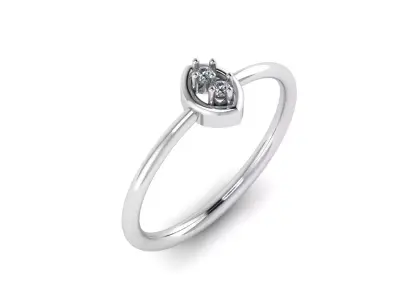 Jewelry Diamond Light Ring 05 3D print model