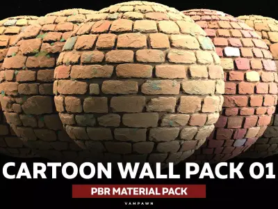 Cartoon Stone Wall Material Pack Vol 01 Texture