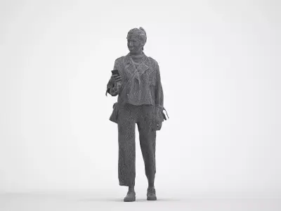 Basics0745 - A set containing 5 models of male and female 3D model