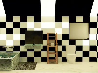 Bathroom 3d in Blend  Free 3D model