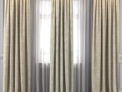Curtain Set 323 3D model