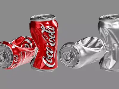 Crushed Soda Can 02 3D model