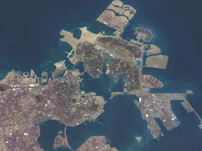 Bahrain - City 3D Model Low-poly 3D model