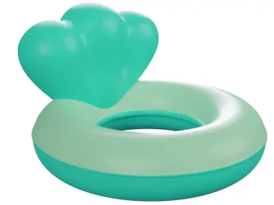 Inflatable Ring Floatie Low-poly 3D model