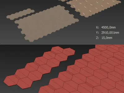 Alveo v341 Modular Floor By Foglie D Oro 3D model