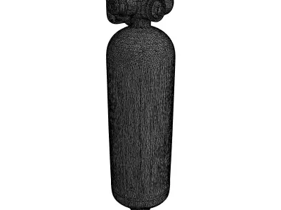 Medical Oxygen Tank Pressure Gauge Low-poly 3D model