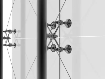 Glass Structure -Spider System 3D model