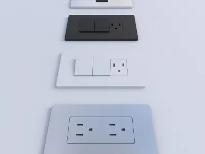 Wall Oulets and Switches Free 3D model
