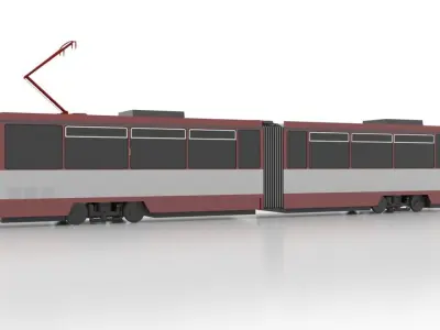 Tatra KT4DC Low Low-poly 3D model