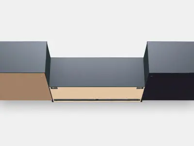 BRIMNES TV storage combination-glass doors Low-poly 3D model