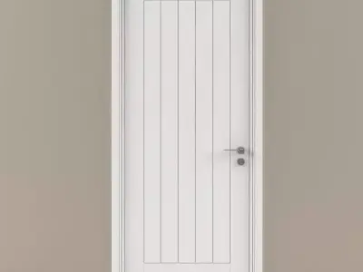 Jeld-Wen Internal White Moulded Newark Woodgrain Door 3D model