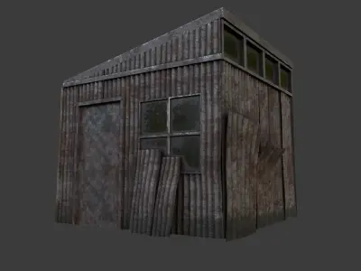 Denji House from ChainSawMan Anime 3D Model Lowpoly Low-poly 3D model