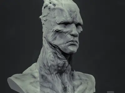 Creature bust HighPoly  3D model