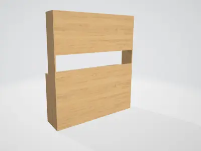 Bookcase with Doors Low-poly 3D model