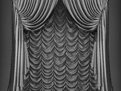Curtain 3D model 337 Low-poly 3D model