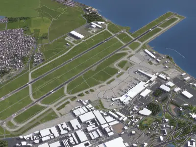 Marseille - Provence Airport - MRS Low-poly 3D model