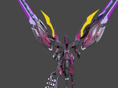 Japanese Mecha Design 3D model