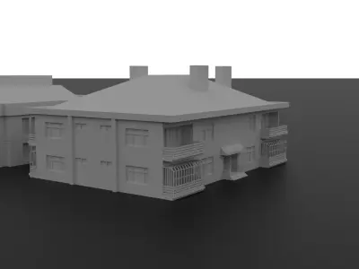Modular Building Pack     22 Game-Ready House Models Low-poly 3D model