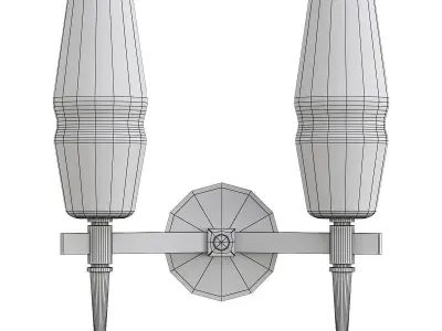 bra-maytoni-lita-h002wl-02g-1 two light wall sconce in brass ... 3D model