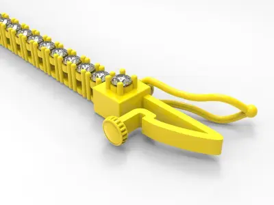 round tennis bracelet light wieght 3D print model