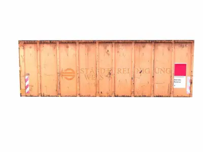 Industrial Waste Dumpster Low-poly 3D model