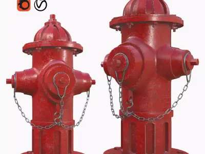 Street Hydrant 02 Low-poly 3D model