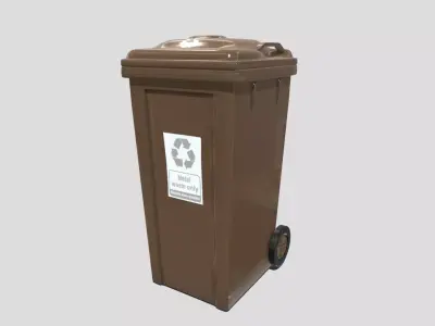 Recycle bin Low-poly 3D model buy