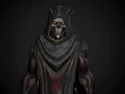 Necromancer Demon Low-poly 3D model