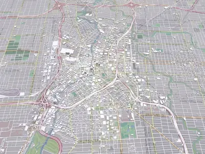 Cityscape San Antonio Texas USA 3D model