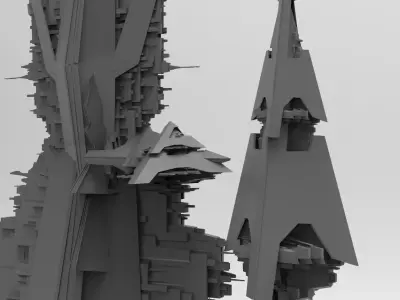 Pyramid Sc-Fi shape 11 design 3D model