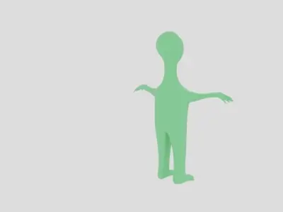 Character Alien Cartoon Low-poly 3D model