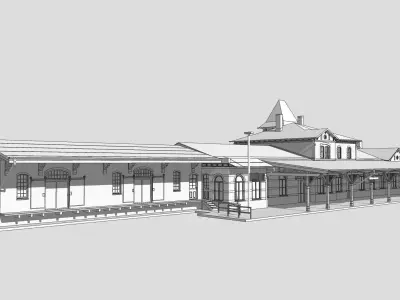 Bahnhof Putbus Putbus Railstation 3D model