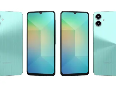 Samsung Galaxy A06 Light Blue High Poly 3D model