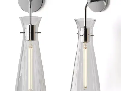 Minimalist Flare Sconce 3D model