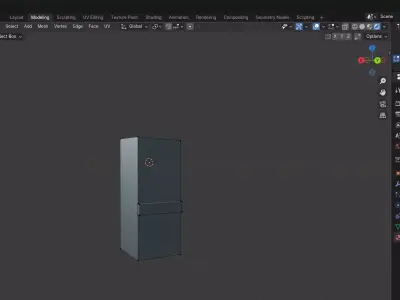 simple refigerator 3D model