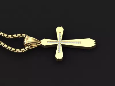 Cross Light Gold 3CP032 3DM STL 3D model