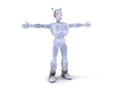 Futuristic Robot model pack Low-poly 3D model