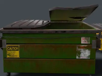 Dumpster Pack Low-poly 3D model
