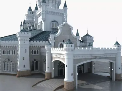 European Castle 3D model
