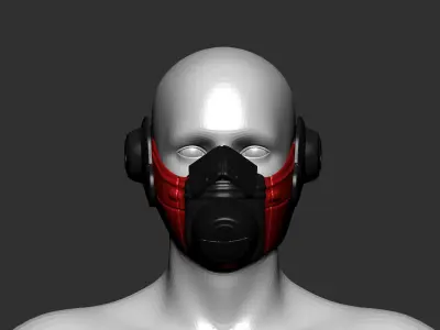 helmet high poly sculpt 3d printable  3D model