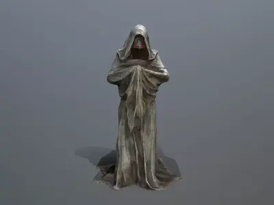 old statue Low-poly 3D model