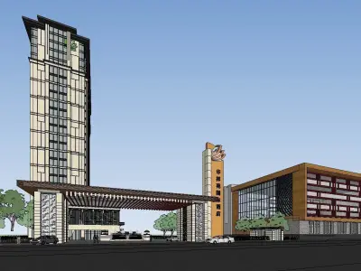 vacation spot-Resort-Fashion Leisure Hotel-0178 3D model