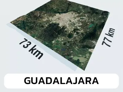 Guadalajara Mexico City Landscape 3D Model 3D model