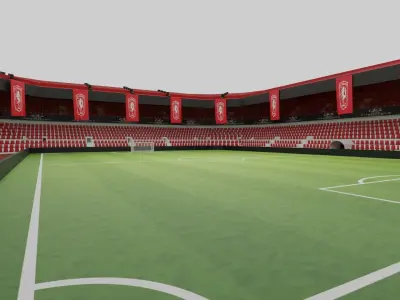 Twente Enschede Football Stadium Low-poly 3D model