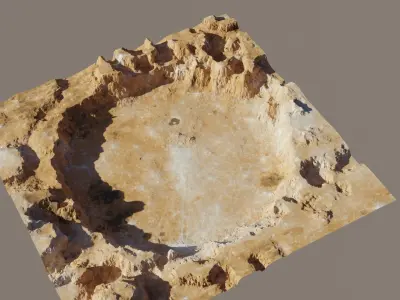 Crater 3D model Compete textures and materials  3D model