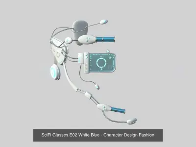 10 SciFi Glasses E Collection - Character Design Fashion 3D Model Pack